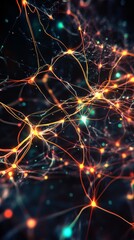 Neon Data Visualization of Disease Transmission