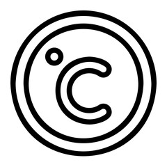 celsius line icon