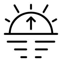 sunrise line icon