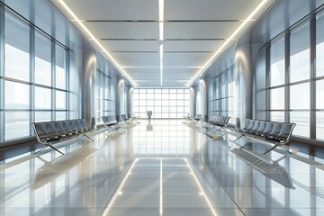 Obraz premium modern conceptual glossy shiny airport lounge hype realistic Choosing the right type of lighting for each glossy shiny airport lounge airport lounge contemporary bright stylish interior