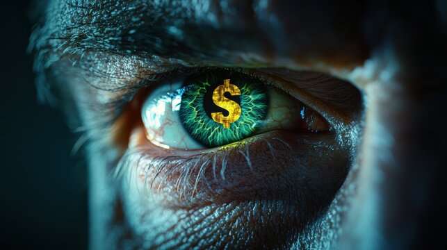 A close up of a person's eye.