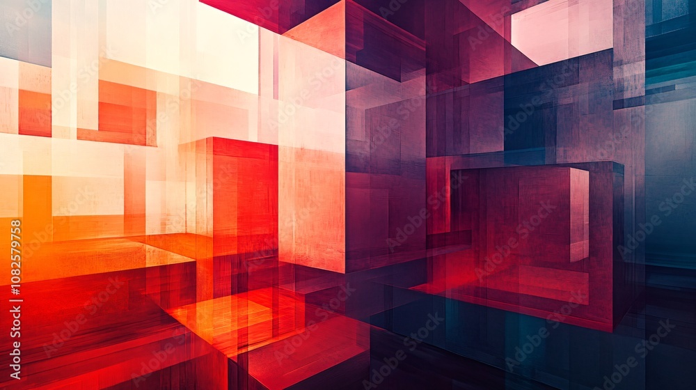 Aufkleber Abstract geometric structure creating colorful and modern architectural design