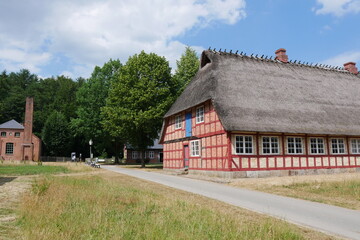 Historisches Bauernhaus im Freilichtmuseum Molfsee in Schleswig-Holstein