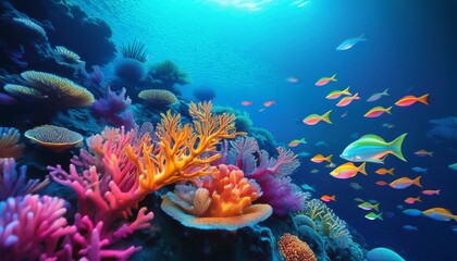 coral reef and fish