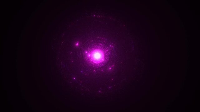 Pink sphere of energy. Abstract Energy Structure. Plasma ball. Pinkk particles. Glowing blue energy. 4K. Looped