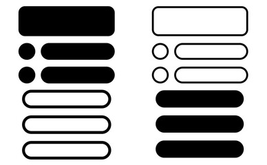 Obraz premium Hamburger web and mobile app menu icons, vector buttons for website UI navigation. Hamburger or burger line app menu for home or drop list and application drawer or more menu bars in mobile app