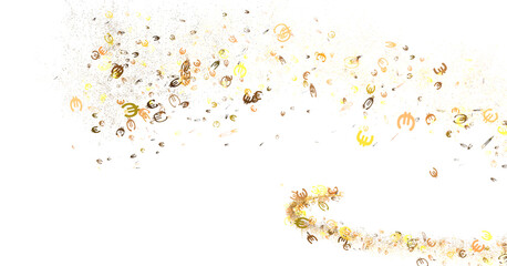 Abstract Golden Dust Explosion