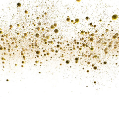 Mesmeric Moments: Mesmeric 3D Illustration Depicting Mesmerizing gold Confetti