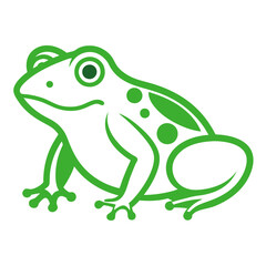 Tree Frog Line Art Vector Illustration.