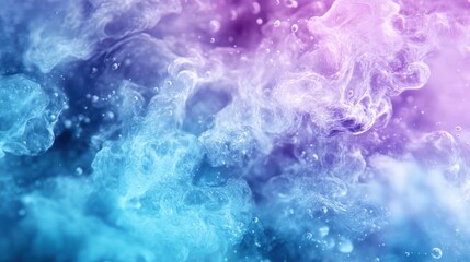 Abstract swirl of purple and blue ink in water, creating a mesmerizing and ethereal visual effect with fluid textures.