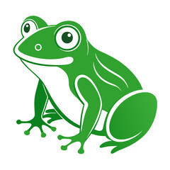 Tree Frog Line Art Vector Illustration.