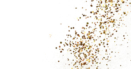 Euphoric Eruption: Magnificent 3D Illustration Showcasing Bursting gold Confetti