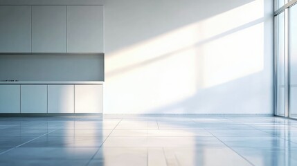 Fototapeta premium Modern Empty Kitchen with Natural Light