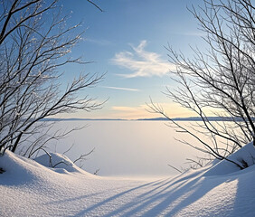 winter landscape with trees