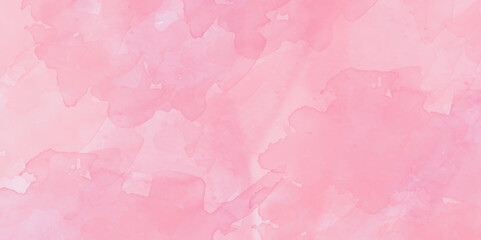 Watercolor background. Abstract pastel colors watercolor background. Light Azalea Pink Rough Abstract background design. Hand painted pink watercolor background with abstract fringe and bleed paint .