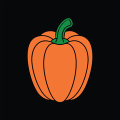 Bell pepper vector illustration silhouette Adobe Artwork
