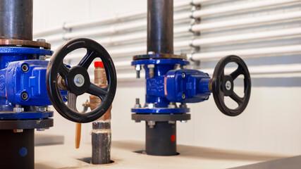Industrial valves and pipelines in a manufacturing facility