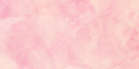 Fototapeta premium Watercolor background. Abstract pastel colors watercolor background. Light Azalea Pink Rough Abstract background design. Hand painted pink watercolor background with abstract fringe and bleed paint .