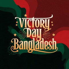 Victory Day Bangladesh Celebration with Red and Green Colors