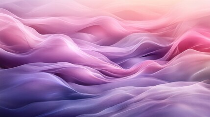 Obraz premium Smooth Flowing Waves in Shades of Pink and Purple, Ideal for Abstract Art, Modern Design Projects, and Digital Backgrounds, Creating a Harmonious and Serene Visual Experience