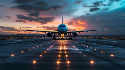 A plane taking off from an airport