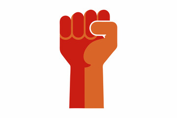 Obraz premium Fist Raised in Unity Vector