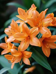 Fototapeta premium Orange flower bouquet close-up