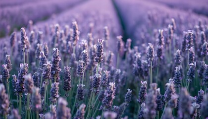 Fototapeta premium Field of lavender with copy space