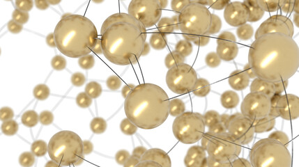 Abstract Gold Sphere Network