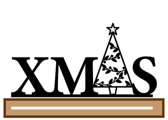 XMAS Laser Cut Design, Standing Christmas home decor