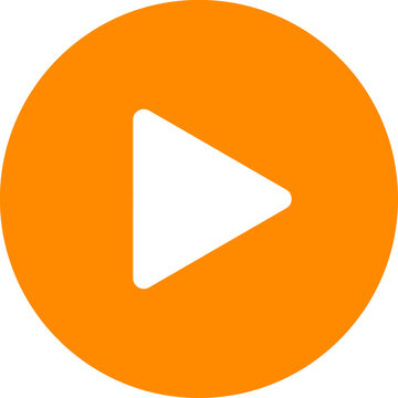 Orange Circle Play Button Icon Png
