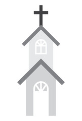 Church  flat illustration, simple church vector 