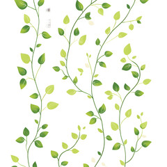 Obraz premium modern 2D doodle cartoon flower concept with open space for text, featuring whimsical floral and leafy elements on crisp white backgrounds.