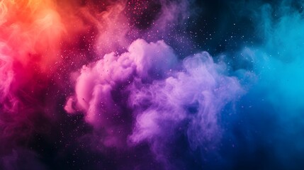 Naklejka premium Colorful explosion rainbow holi paint splash, color powder explosion, AI generated image