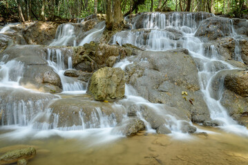 Obraz premium Pha Tad Waterfall Kanchanaburi, Thailand.