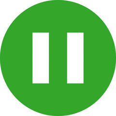 Green Circle Stop Button Icon Png