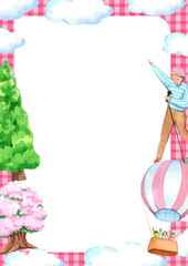 Hand-drawn Frame Outdoor Festival on Spring