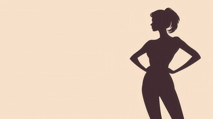 Fototapeta premium Empowering women silhouette artistic expression gender equality focus inspirational background side view women empowerment concept