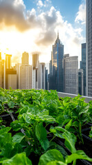 Urban rooftop gardens promote sustainable food production and nature conservation