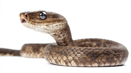 Fototapeta premium Close up of grey snake with intricate scales