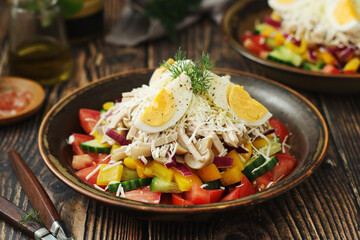 A traditional Bulgarien salad dish - Ovcharska salad