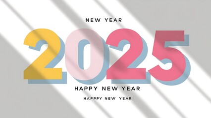 Happy New Year 2025: Modern and Minimalist Design