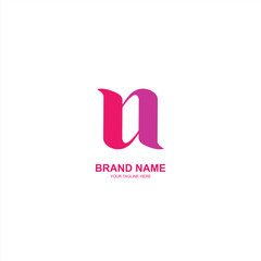 brand logo n initial icon with creative vector illustration