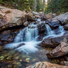 Obraz premium beautiful waterfall in the forest