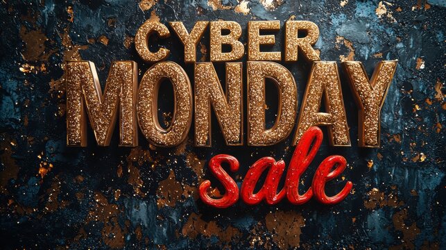 Cyber Monday sale event promotion poster.