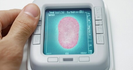 futuristic digital processing of biometric fingerprint scanner