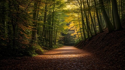 Naklejka premium path in the forest