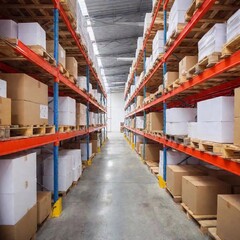 interior warehouse full of boxes