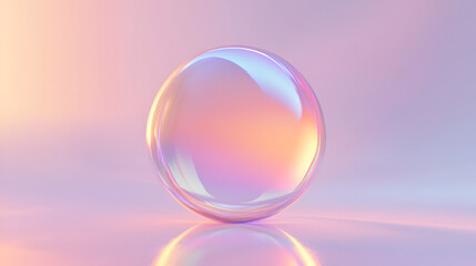 Beautiful transparent soap bubble