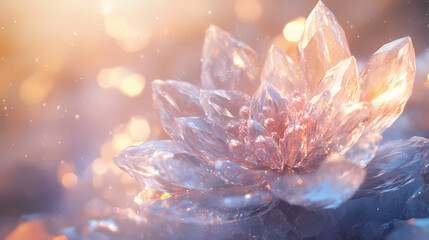 Obraz premium flower with water drops